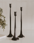 Cast Iron Taper Candle Holders, Set of 3 - Home Decor