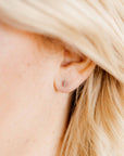 Screwback Stud Earrings - Tally - Silver