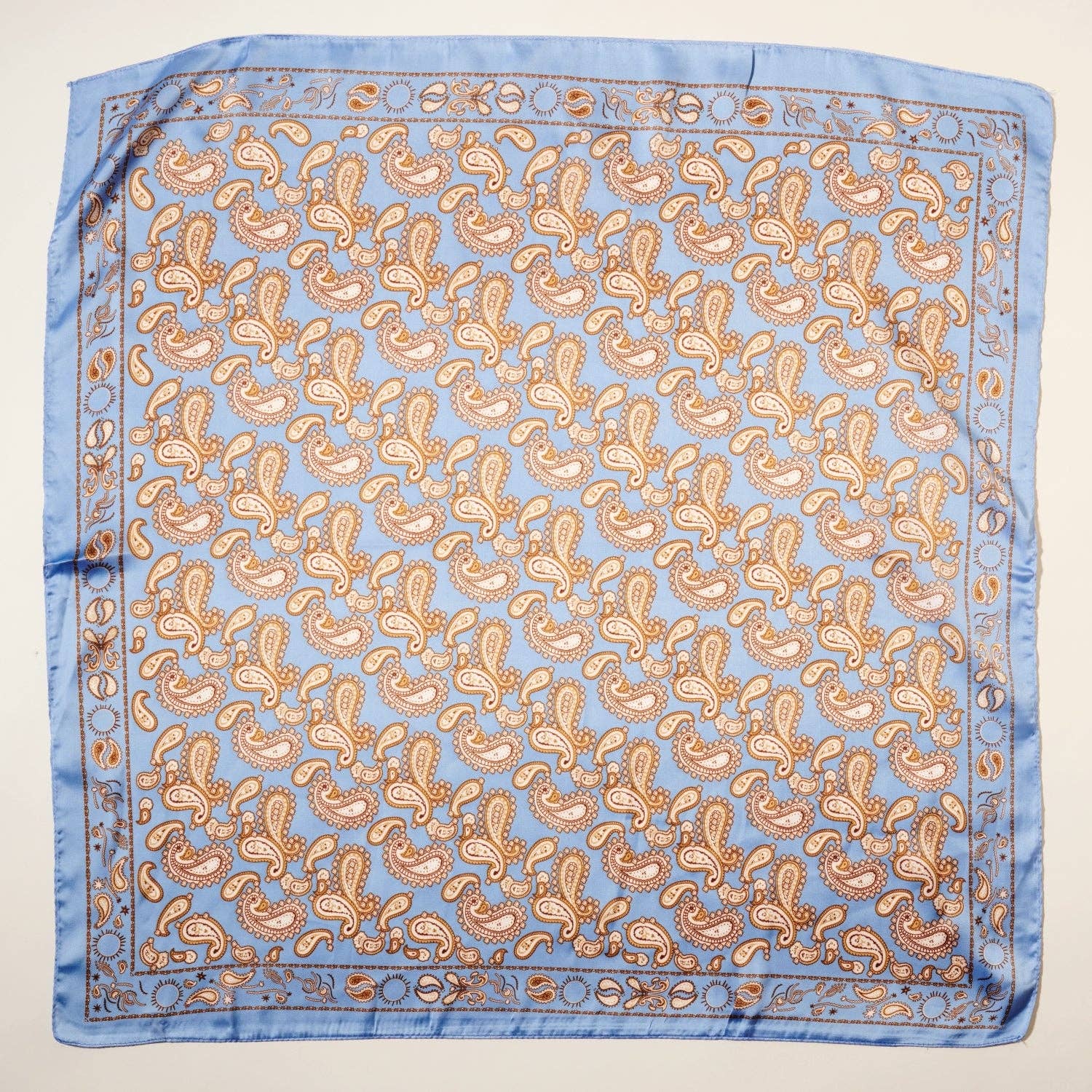 Classic Paisley Silk-Feel Polyester Bandana Scarf