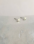 Silver Studs - Hypoallergenic Earrings - Tiny Plus Signs