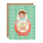 Scratch-off Nesting Doll New Baby Card