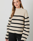 Mock Neck Ribbed Knit Sweater