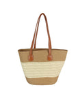 Woven Straw Tote and Sun Hat Set
