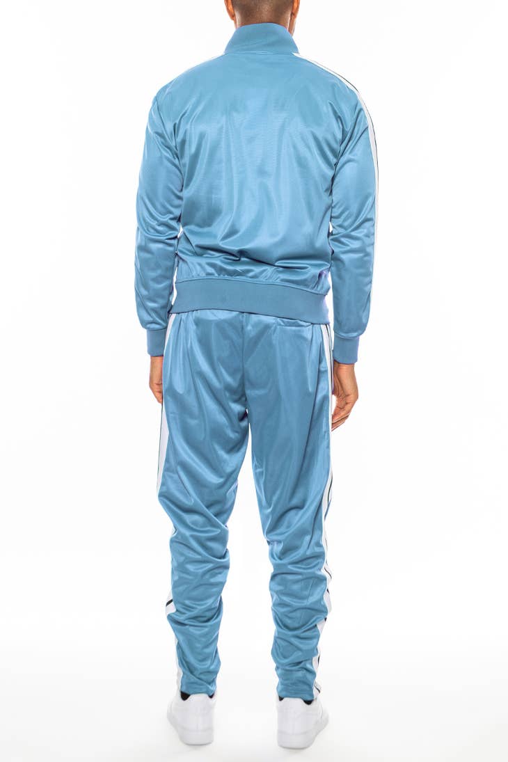 Striped Tape Full Zip Track Suit - Each Piece Separate