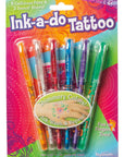 Ink-a-Do Tattoo Pens, Set of 6 Gel Pens