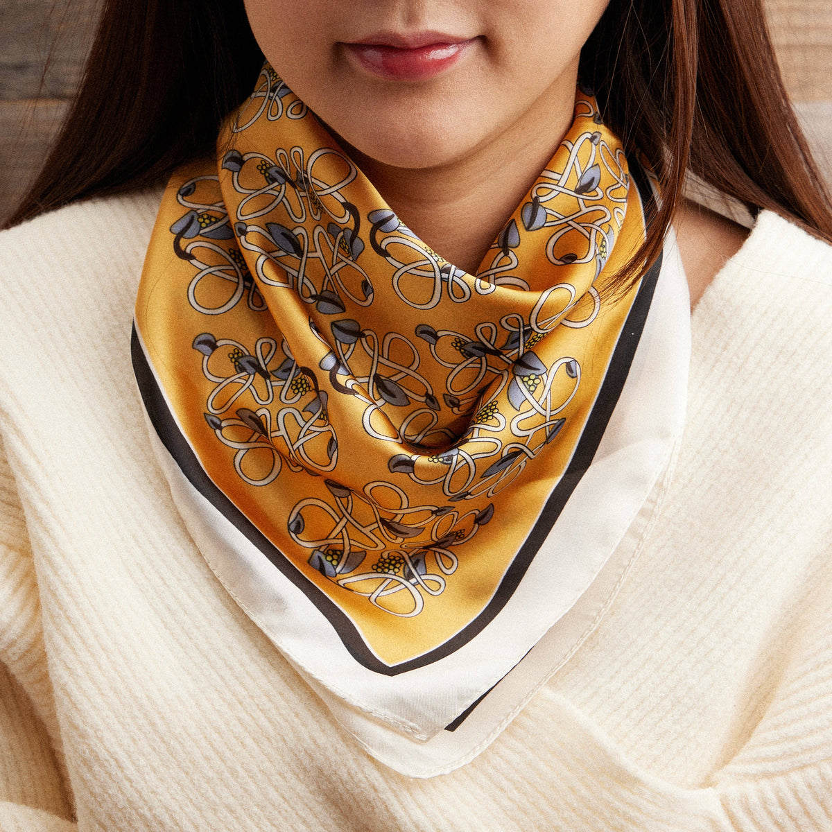 Geometric Scarf | Modern Pattern Square