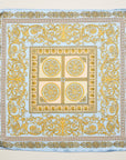 Satin Baroque Square Scarf | Vintage Ornate Scroll Print