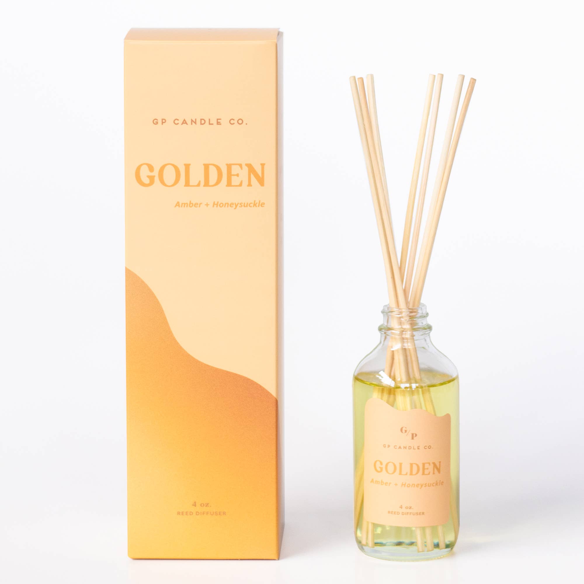 Golden 4 oz. Hue Reed Diffuser (Amber + Honeysuckle)