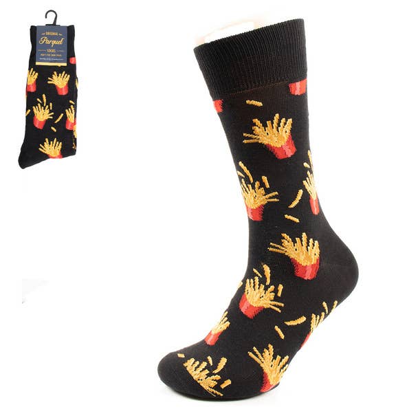 Men&#39;s French Fries Novelty Socks