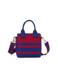Color block striped tote crossbody