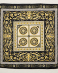Satin Baroque Square Scarf | Vintage Ornate Scroll Print