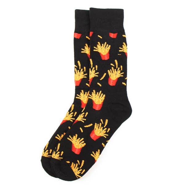 Men&#39;s French Fries Novelty Socks