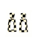 Kennedy - Black Checkered - Earrings