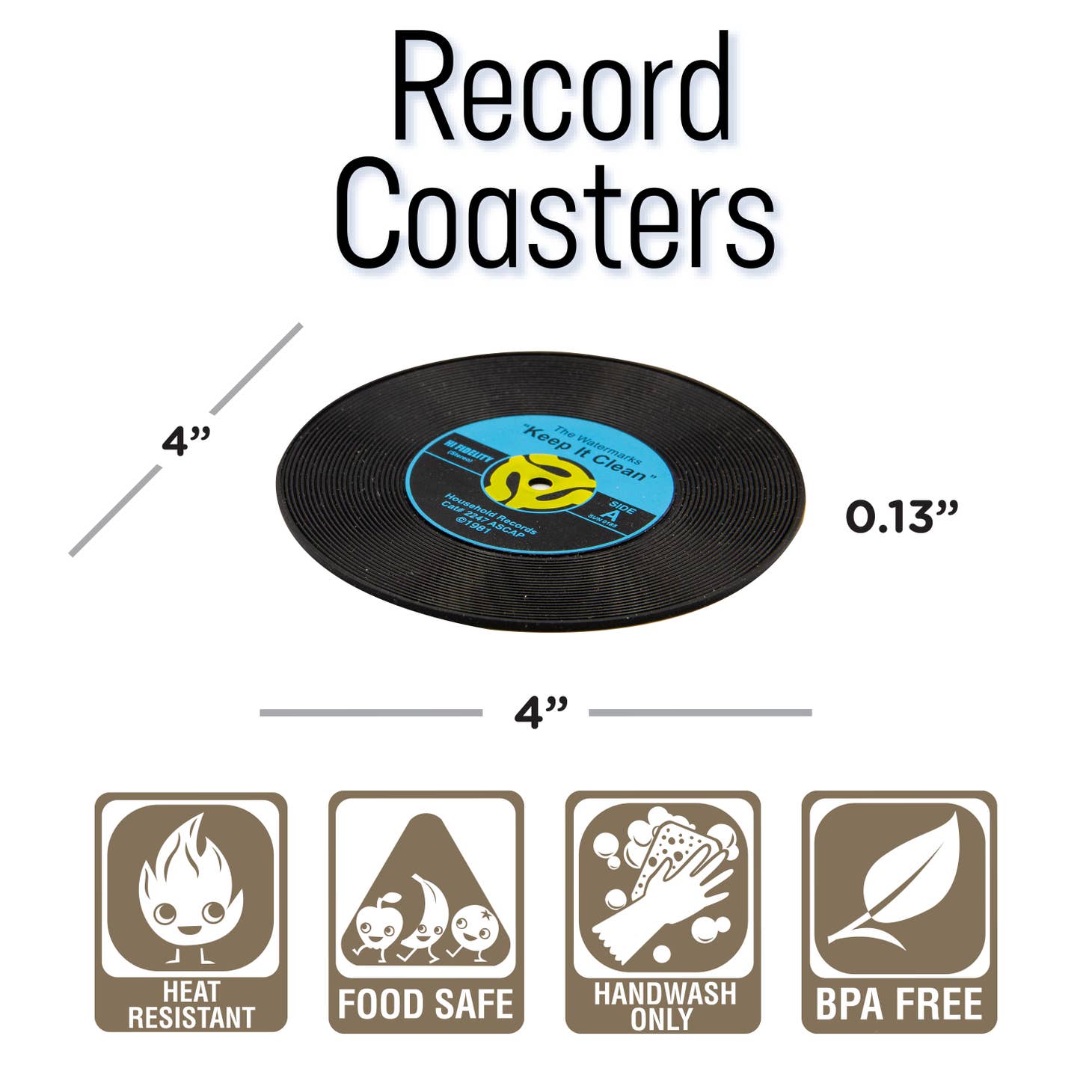 Record Coasters - set of 4
