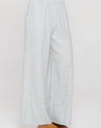 Made in USA Cotton Striped Wide Leg Pants with Pockets