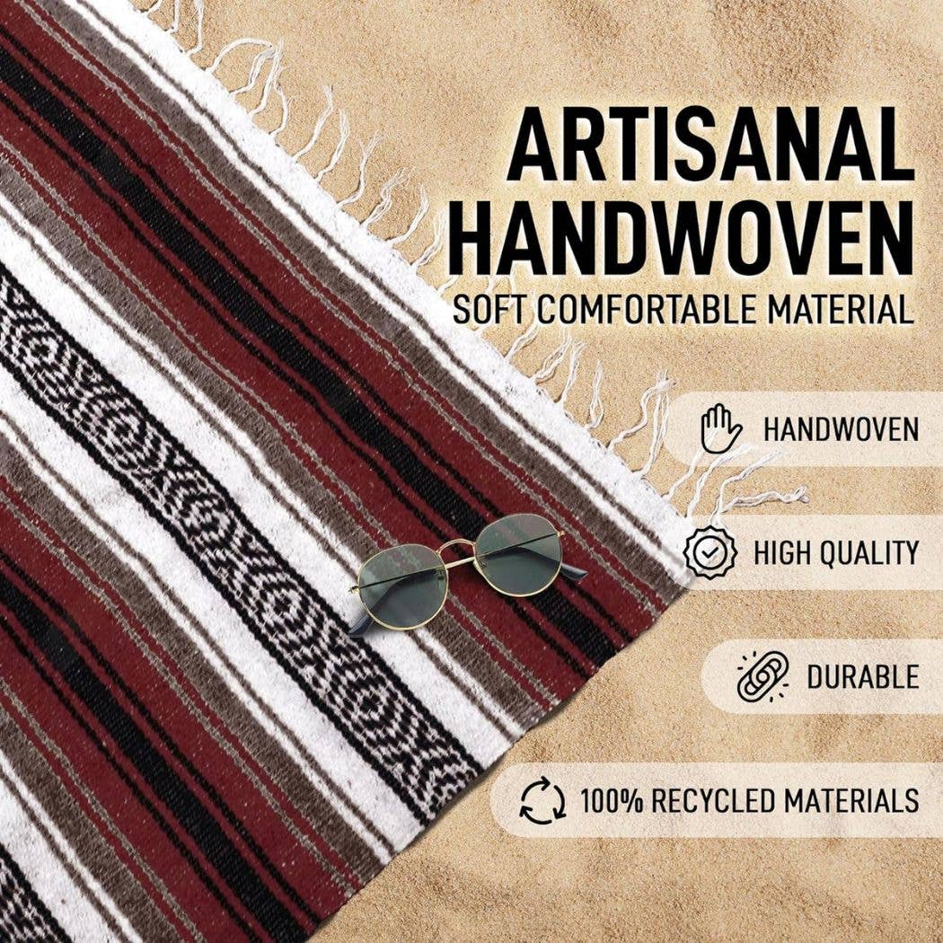 Authentic Extra Large Mexican Blanket (70"x50")