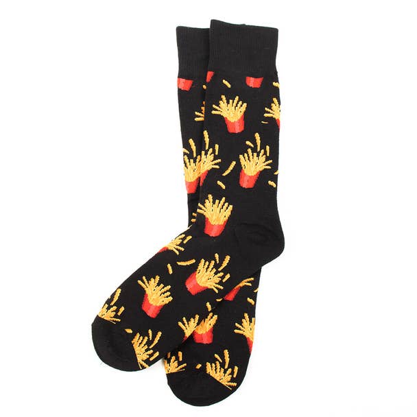 Men&#39;s French Fries Novelty Socks