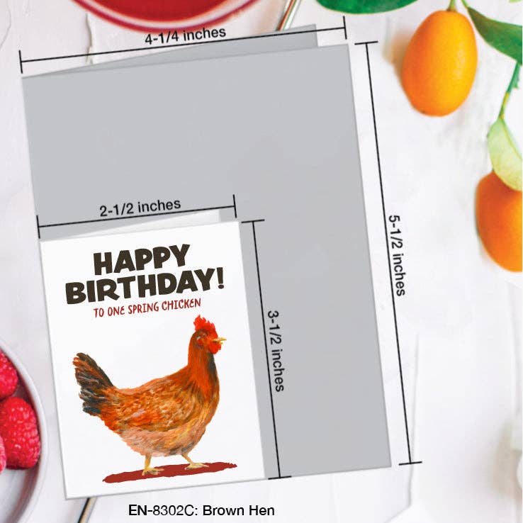 Happy Birthday!  To one spring chicken,  Card