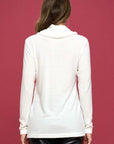 Made in USA Extra Soft Brushed Knit Turtleneck Tunic Top