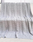 Super Soft Cable Knit Poly Microfiber Throw Blanket