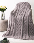 Super Soft Cable Knit Poly Microfiber Throw Blanket