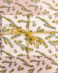 Orange Blossom Wrapping Paper Roll Pink