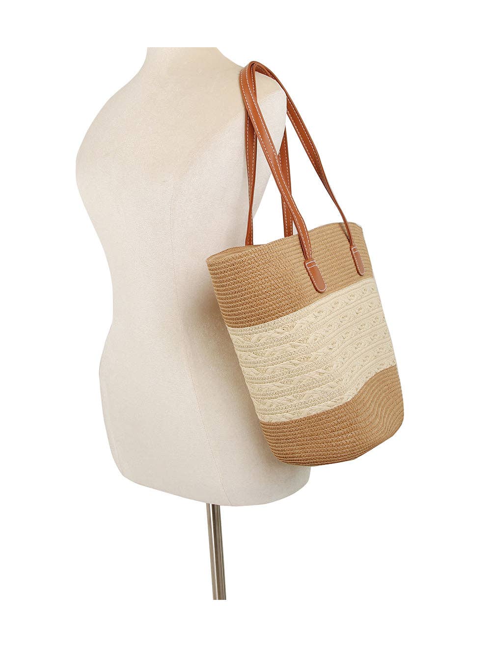 Woven Straw Tote and Sun Hat Set