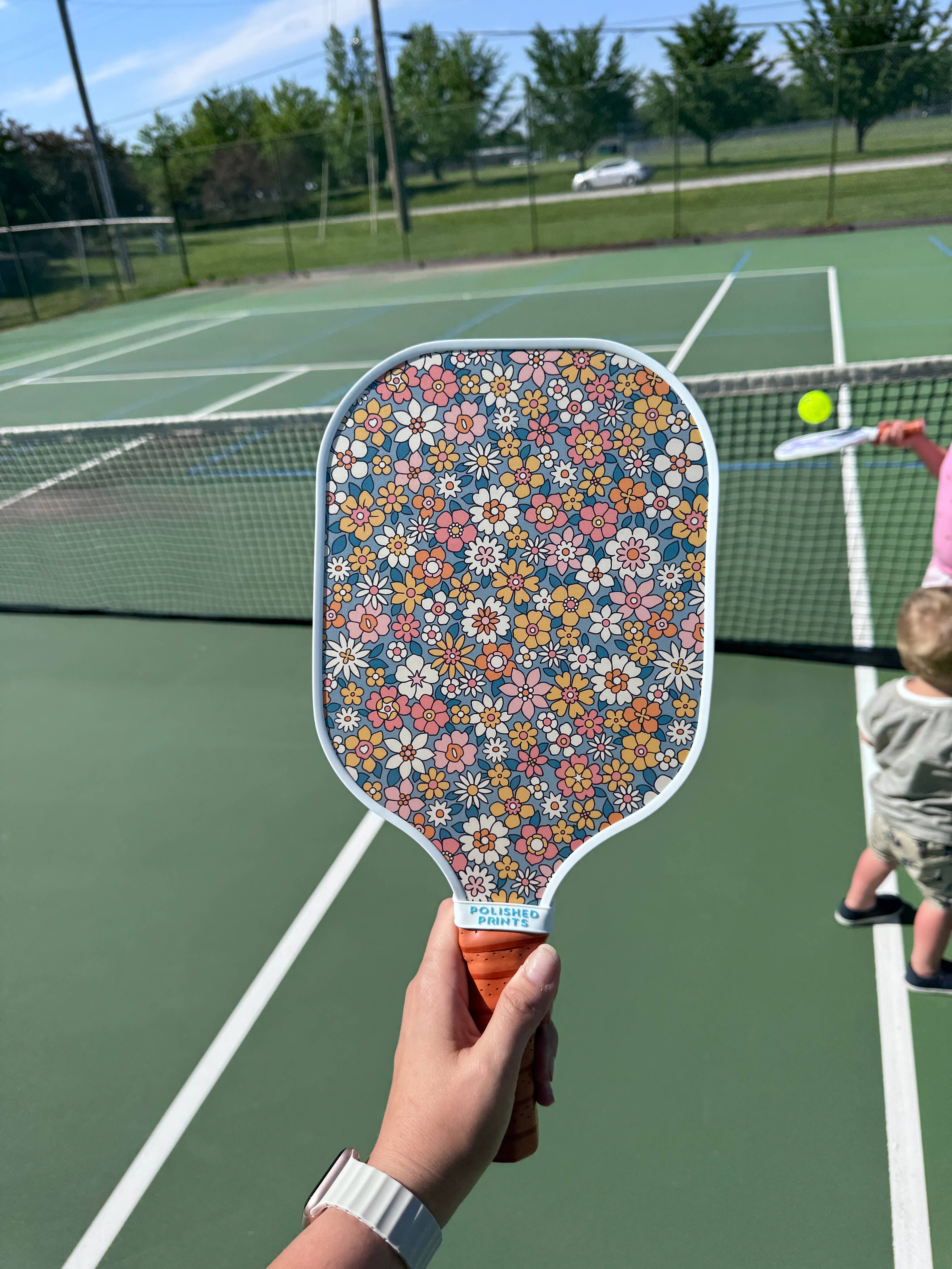 Cute Adult Pickleball Paddle -  double sided, checkered