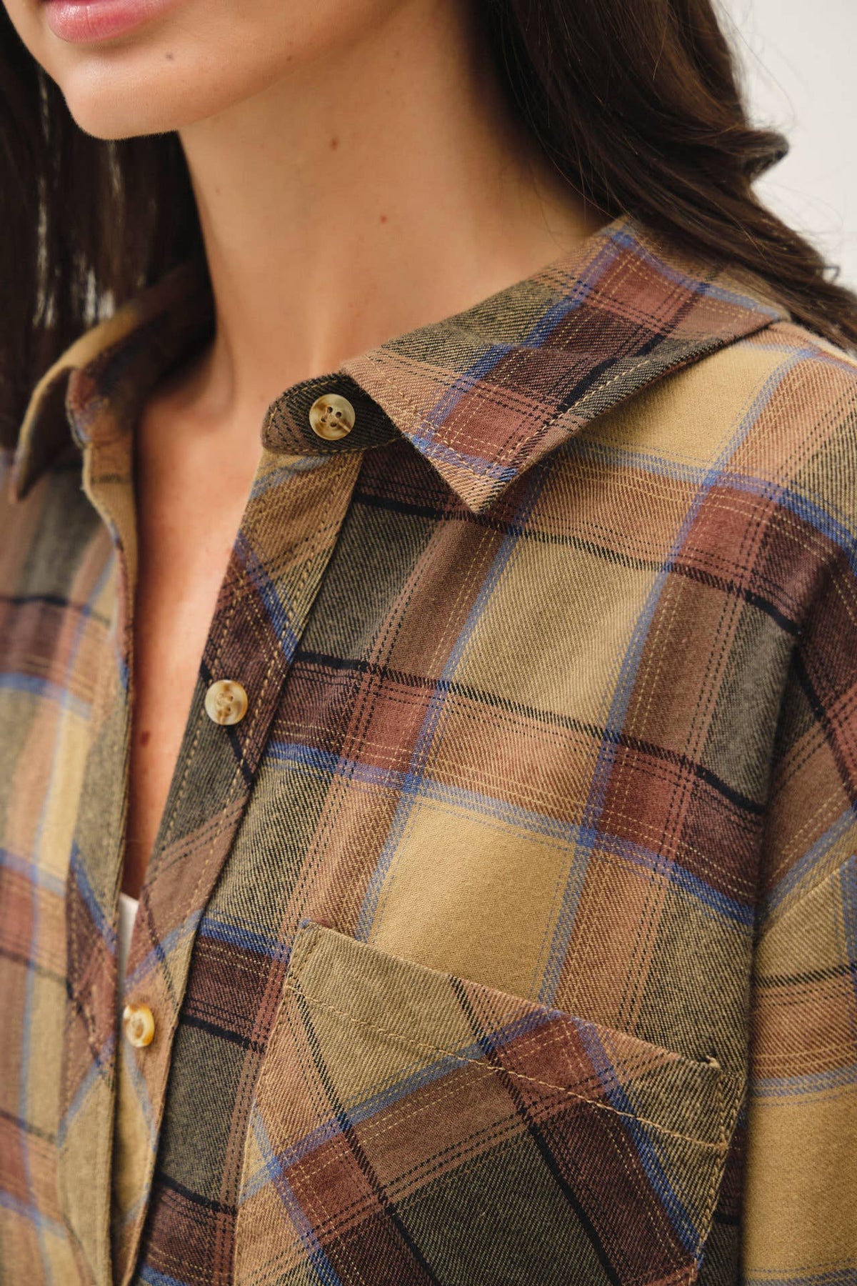 Sunset Plaid Flannel Shirt