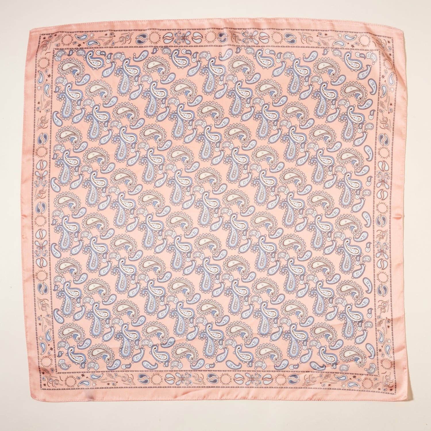 Classic Paisley Silk-Feel Polyester Bandana Scarf