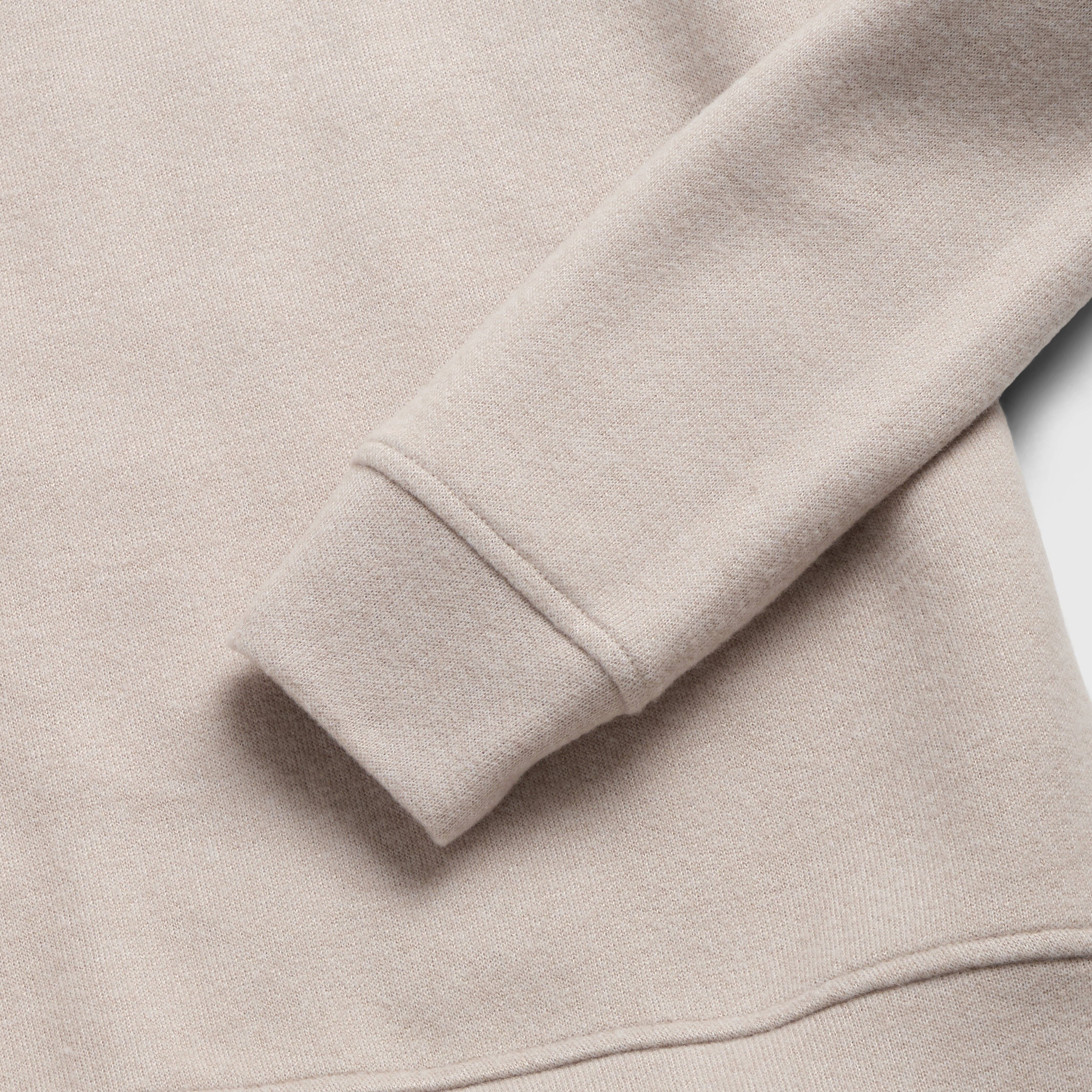 Bobby Cashmist Fleece Quarter Zip - Taupe Grey Heather