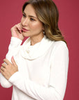 Made in USA Extra Soft Brushed Knit Turtleneck Tunic Top