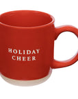 Holiday Cheer Stoneware Coffee Mug - Christmas Decor