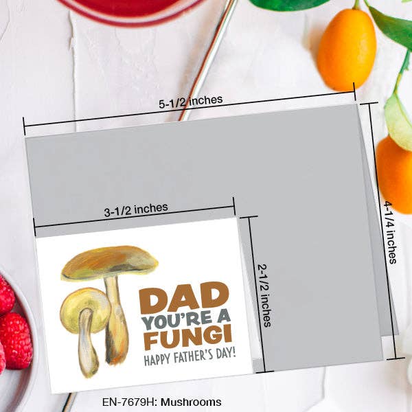 Mushrooms, DAD Greeting Card (
