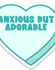 Funny Anxiety Sticker Heart Vinyl Sticker Mental Health Gift