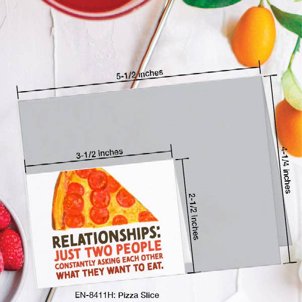 Pizza Slice, Greeting Card (