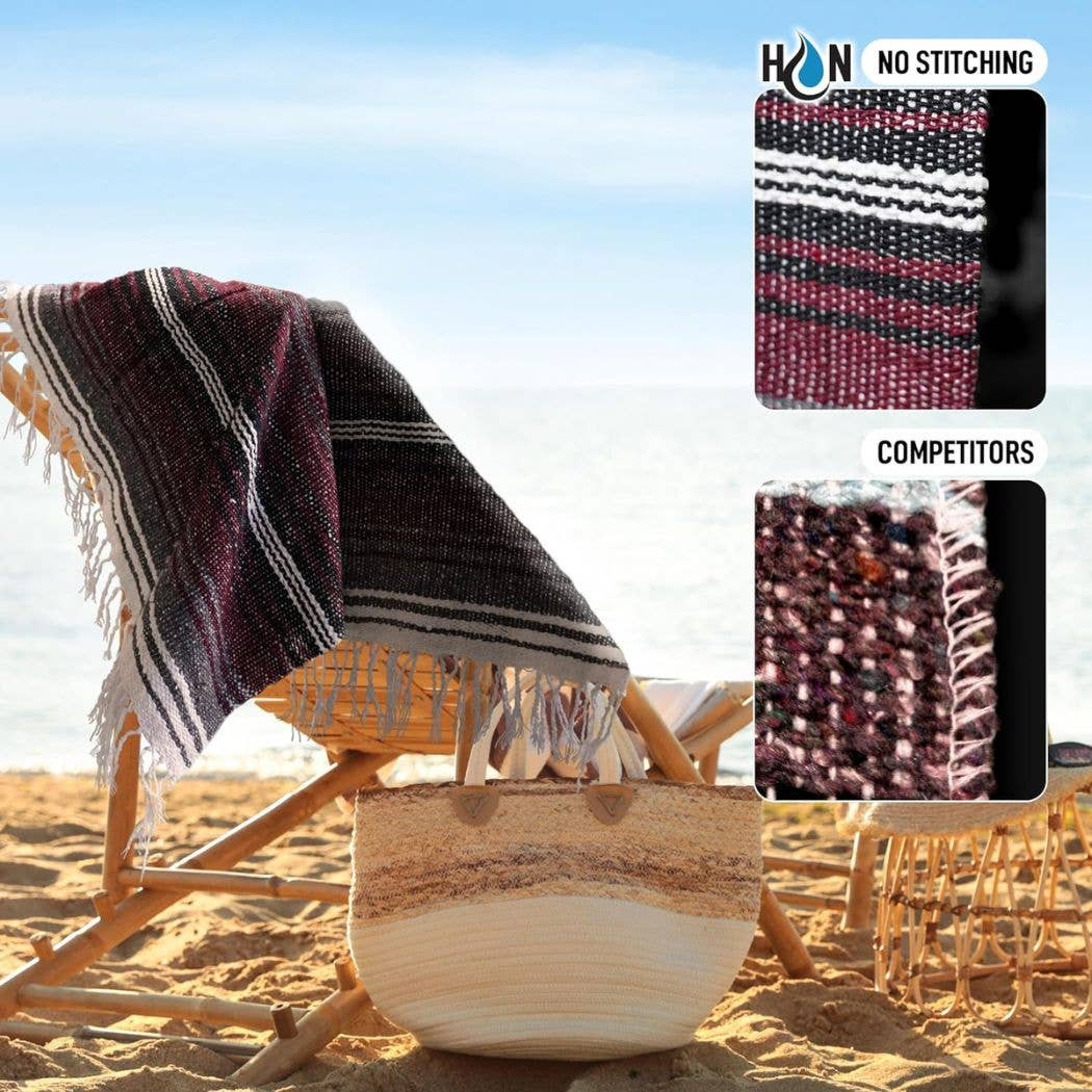 Authentic Extra Large Mexican Blanket (70"x50")