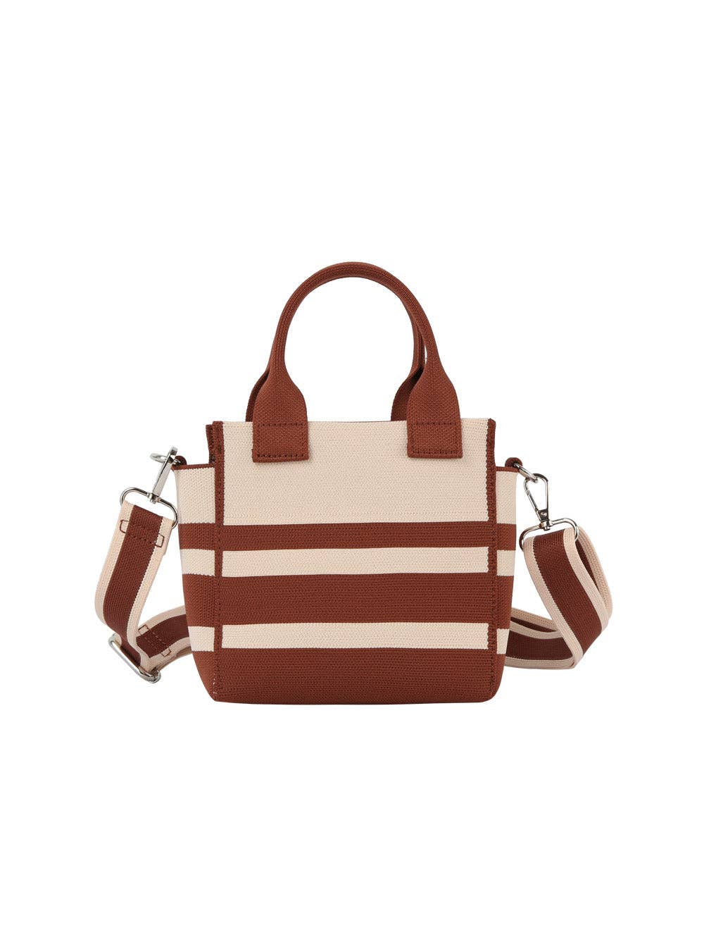 Color block striped tote crossbody