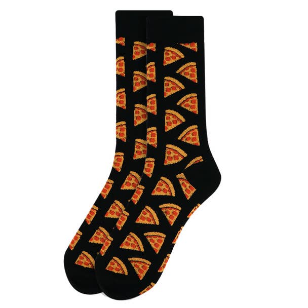 Men&#39;s Pepperoni Pizza Novelty Socks