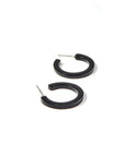 Holly Mini Hoop Earrings - True Black