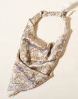 Classic Paisley Silk-Feel Polyester Bandana Scarf