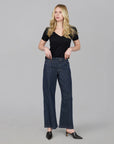 Colette Pinstripe Wide Leg Jean - Lola
