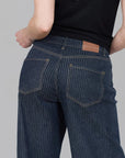 Colette Pinstripe Wide Leg Jean - Lola
