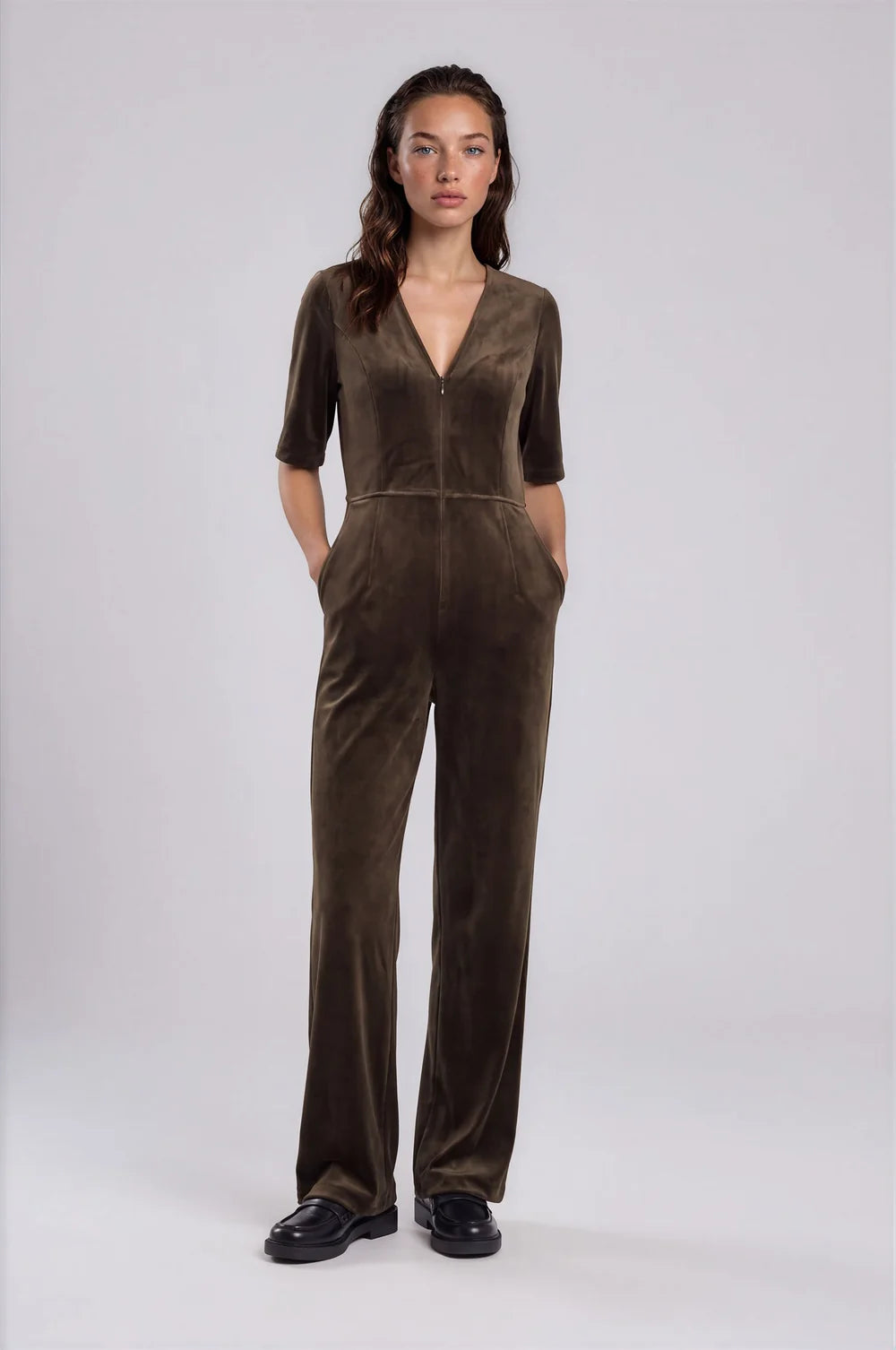 Cord Velvet Clan Jumpsuit by Traffic People