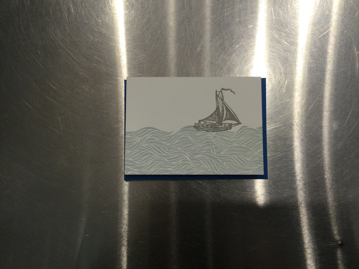 Sailboat on the Seas card
