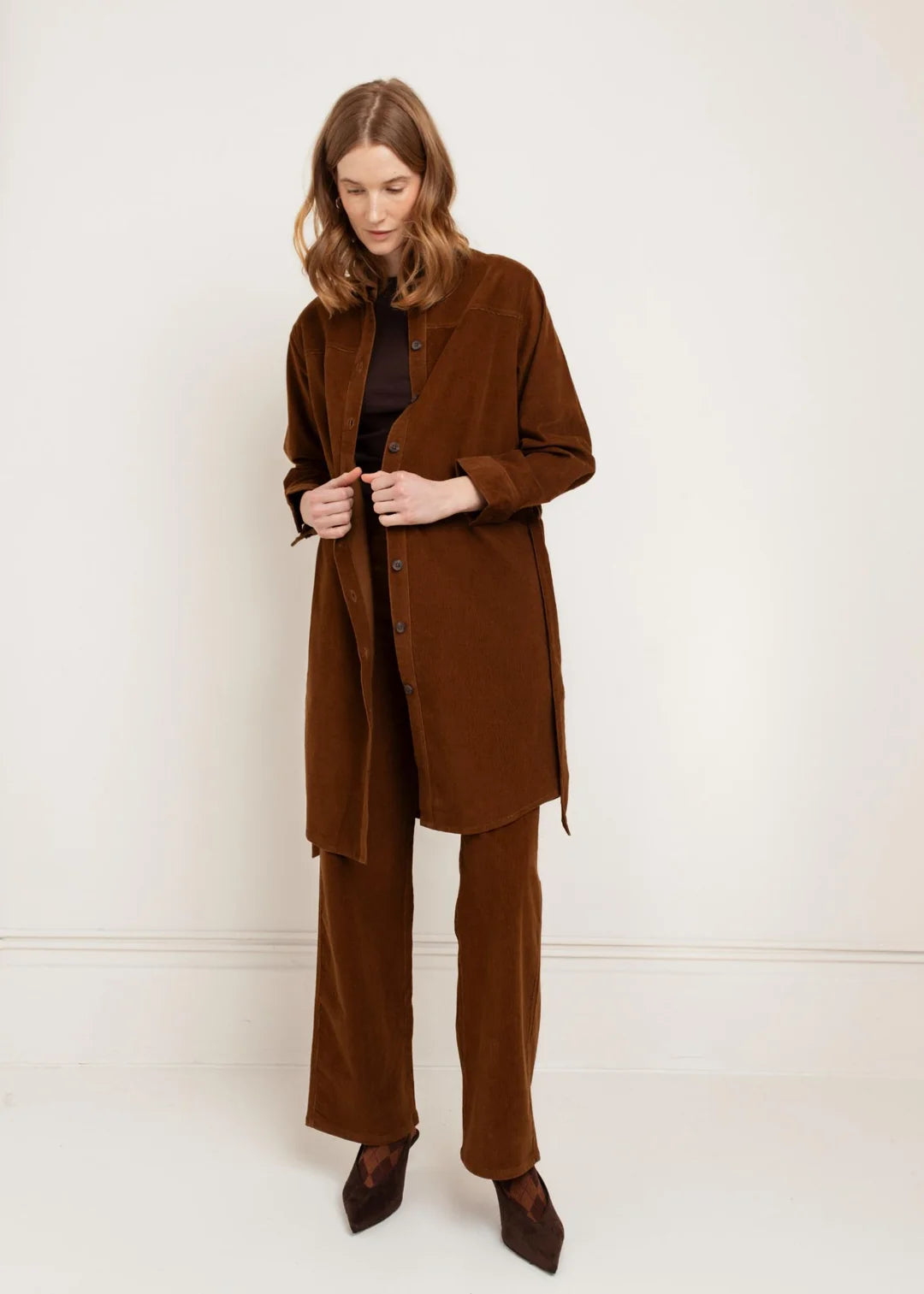 Corduroy Donna Shirt Dress by Paper Label