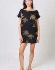 Palms of Gold Mini Dress