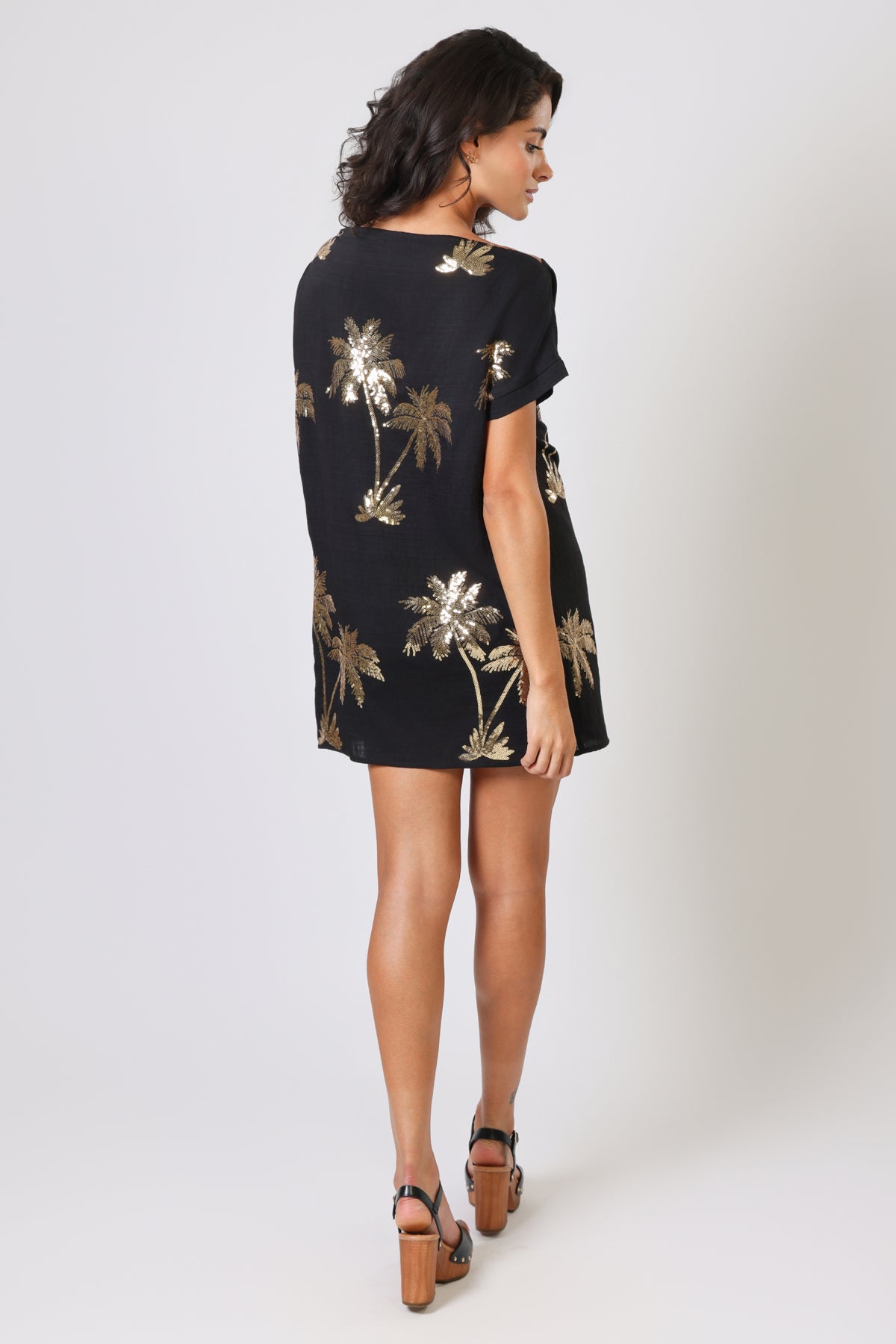 Palms of Gold Mini Dress