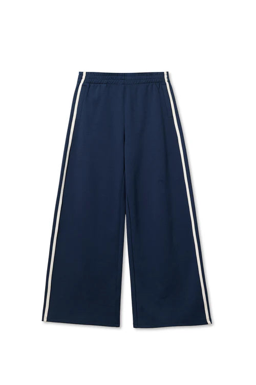 Mikos Wideleg Pant with Stripe