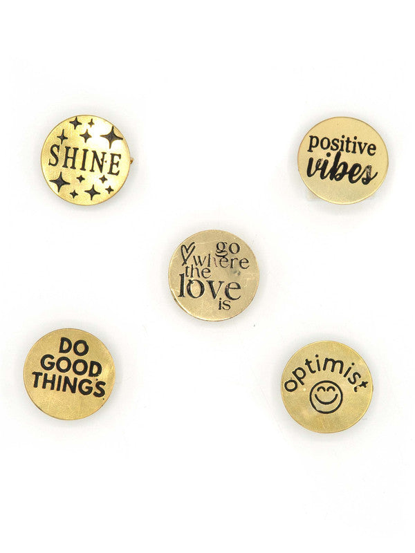 Positivity Pins- Recycled Brass